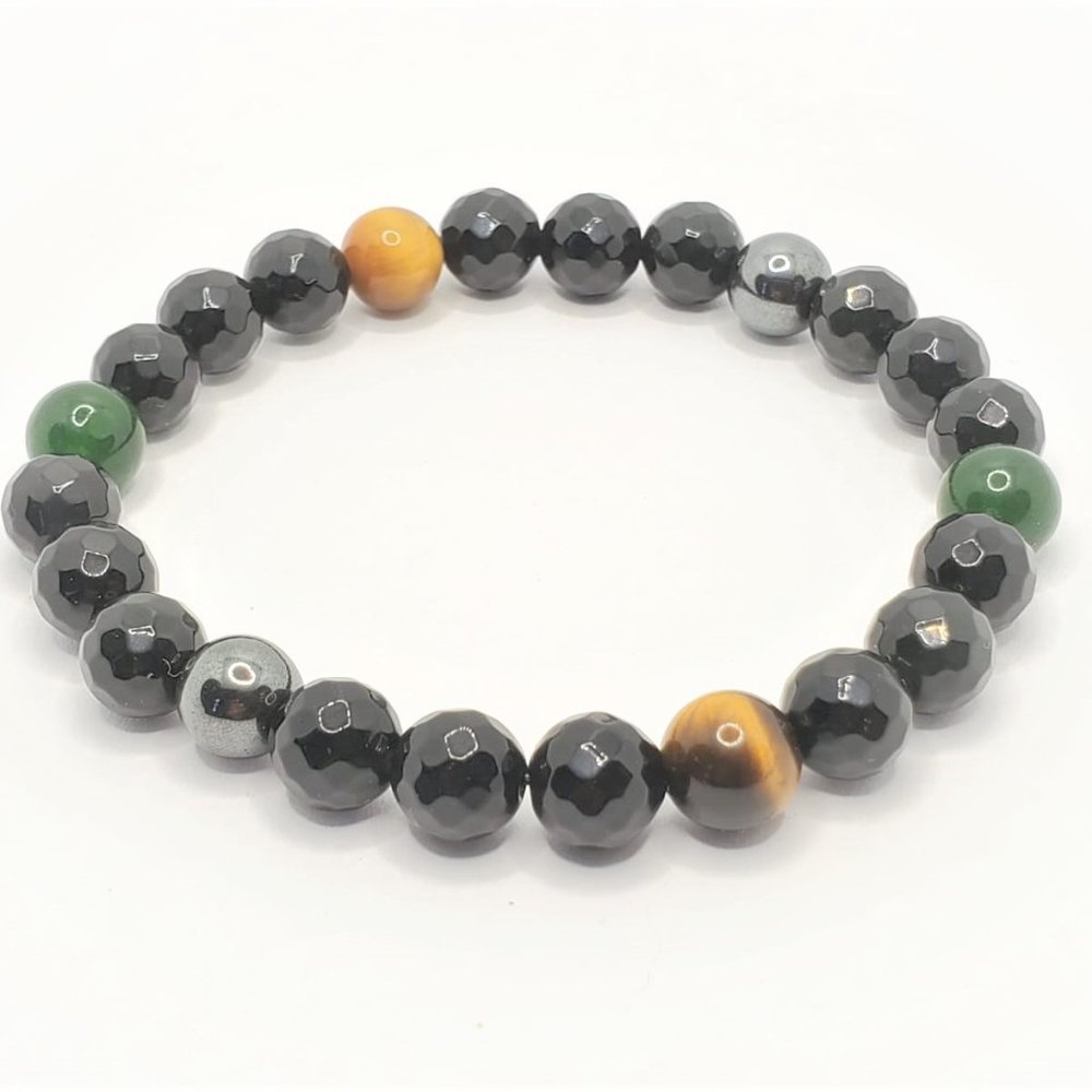 Success bracelet *Obsidian,Jade, Hematite,TigerEye